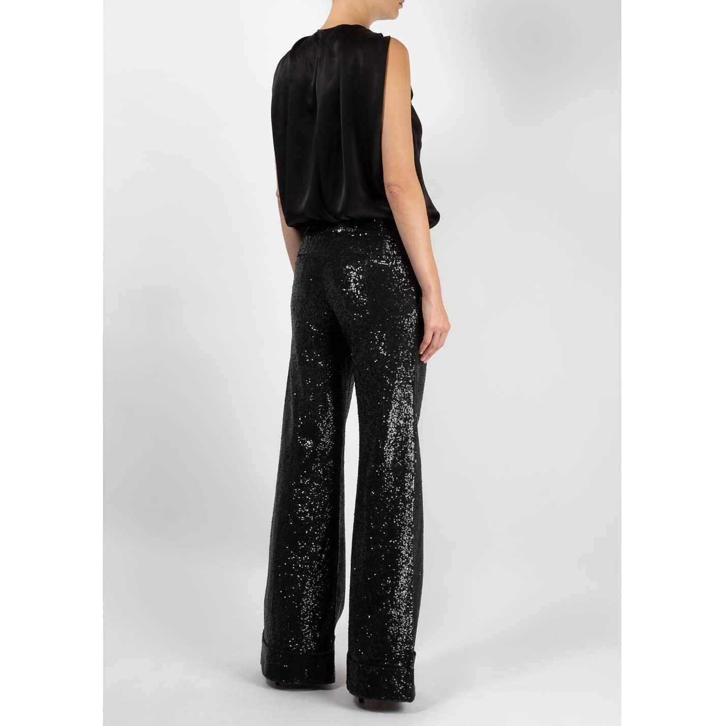 Rent Buy DOLCE & GABBANA Flared Sequin Trousers | MY WARDROBE HQ