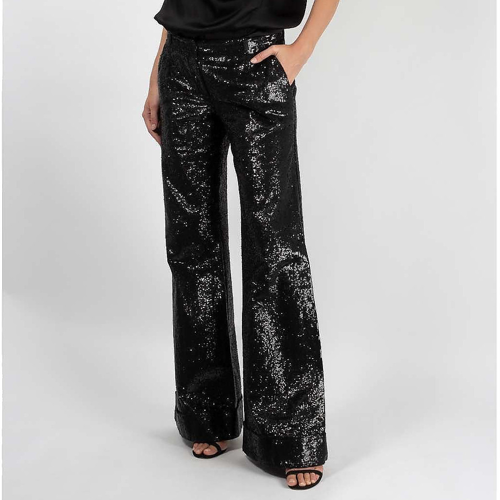 Rent Buy DOLCE & GABBANA Flared Sequin Trousers | MY WARDROBE HQ