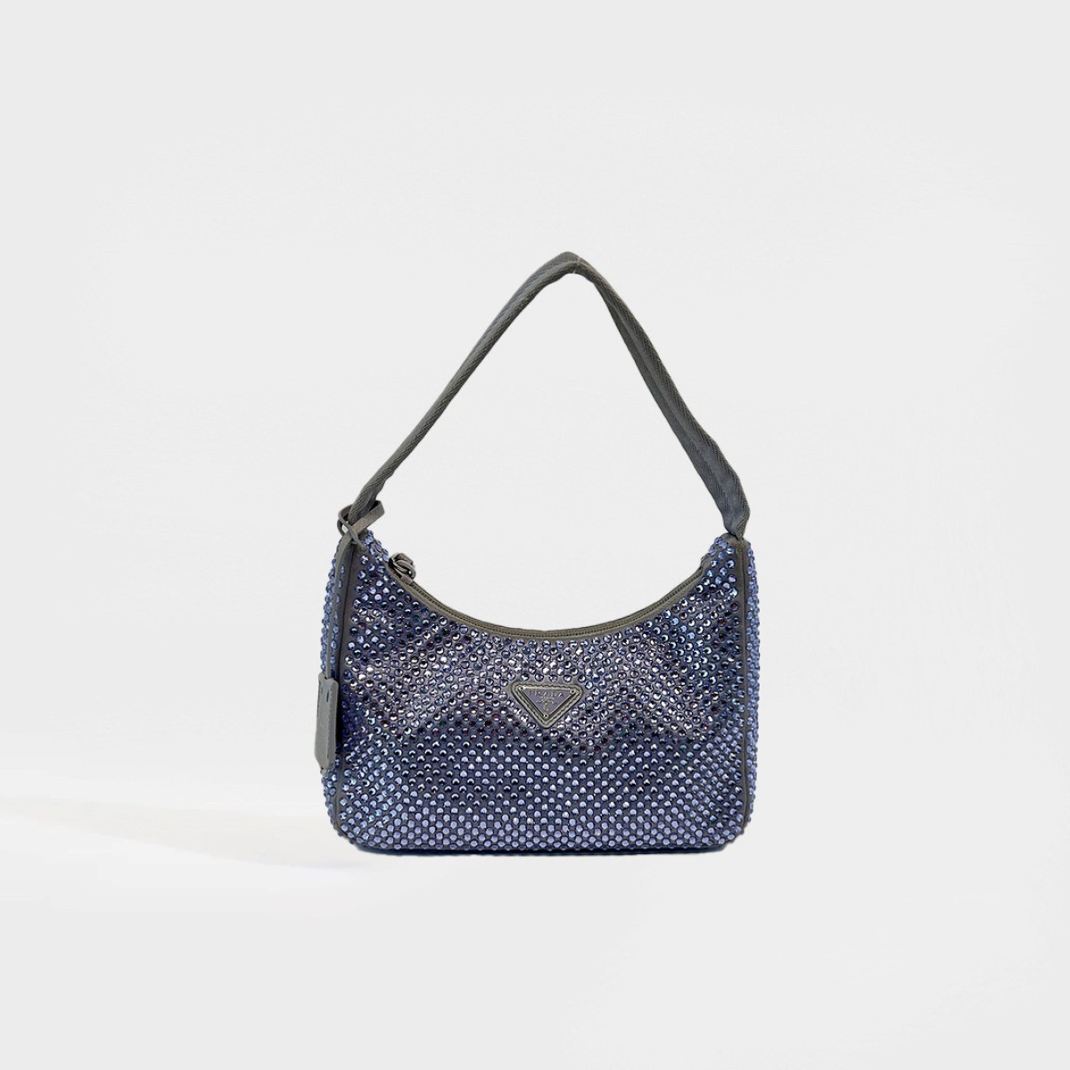 PRADA Hobo Re-Edition 2000 Nylon with Crystals in Glicine