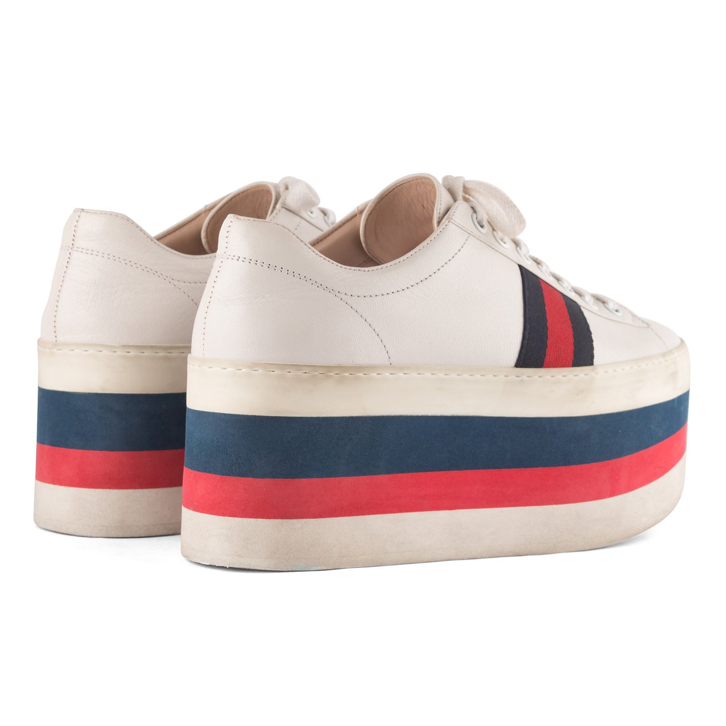 Rent Buy Gucci Leather Platform Sneakers | MY WARDROBE HQ