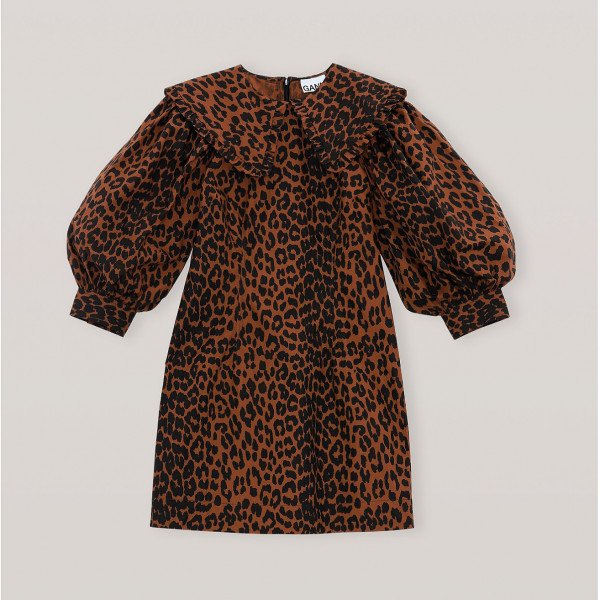Rent Buy Ganni Printed Cotton Poplin Mini Dress MY WARDROBE HQ