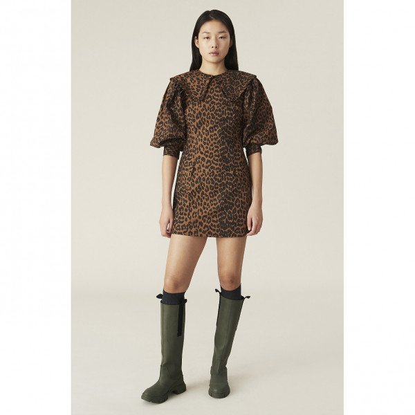 Ganni poplin deals mini dress