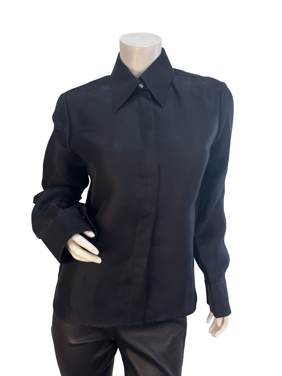 CÉLINE Classic Silk Button-Up Shirt