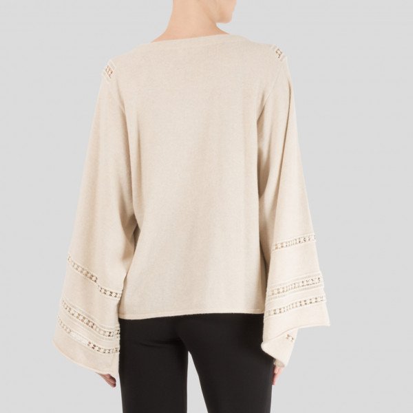 Chloé Guipure Lace-Trimmed Sweater