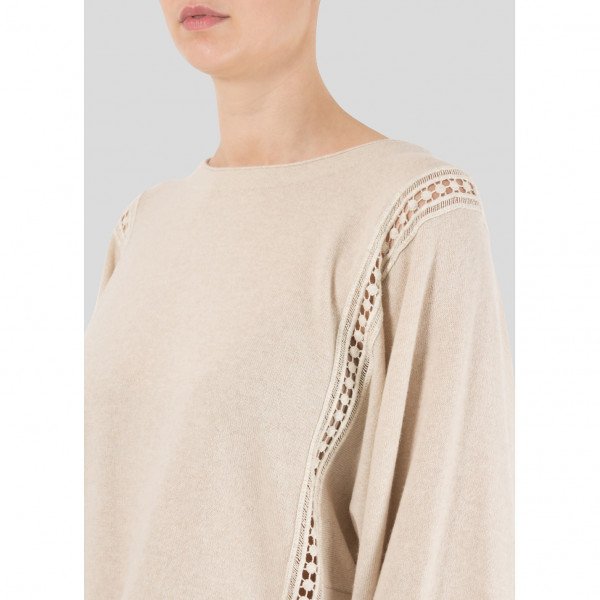 Chloé Guipure Lace-Trimmed Sweater