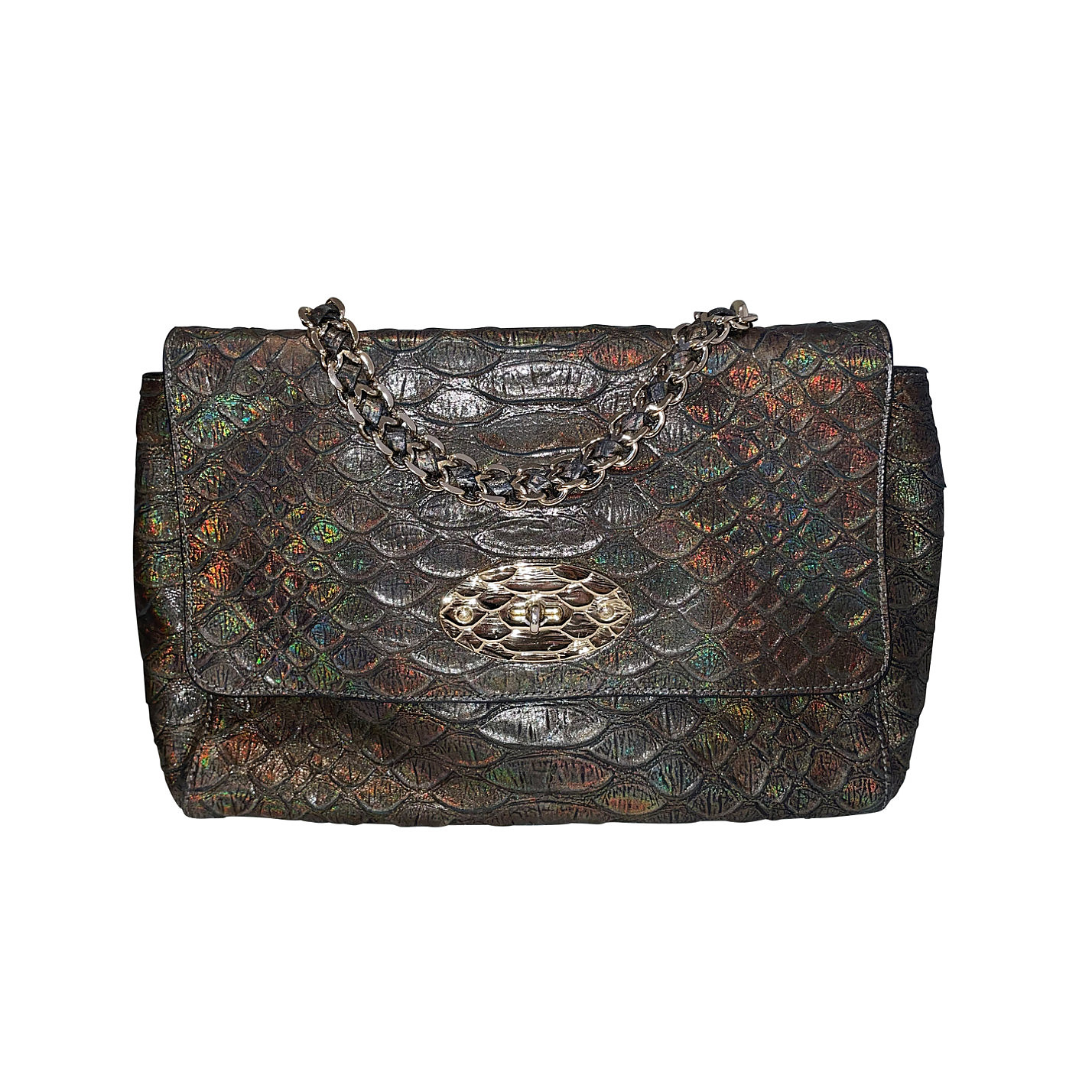 Mulberry Embossed Metallic Leather Bag