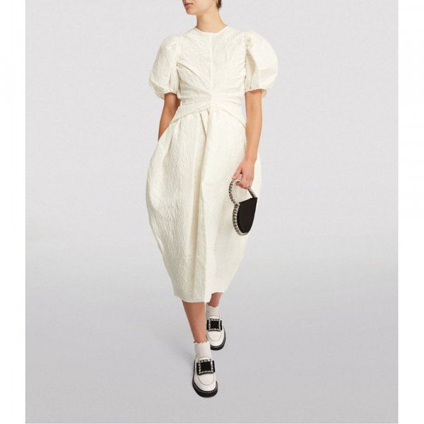 Rent Buy Cecilie Bahnsen Juniper Puff-Sleeved Midi Dress | MY WARDROBE HQ