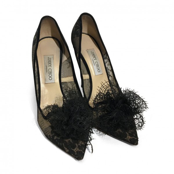 Jimmy Choo Ruffle Lace Pumps