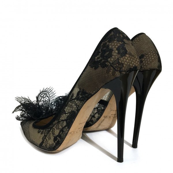 Jimmy Choo Ruffle Lace Pumps