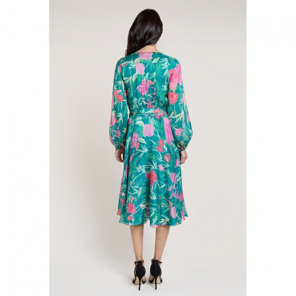 Beulah Nandita Green Floral Dress