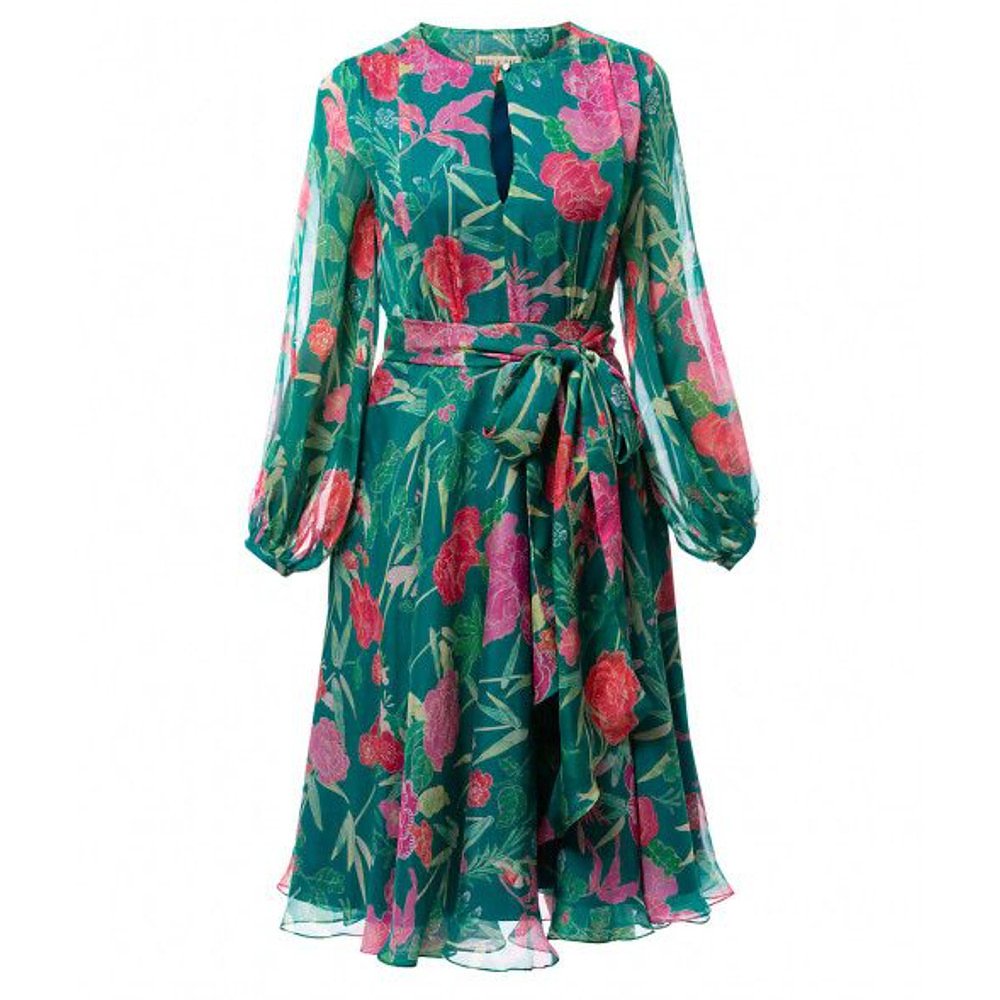 Beulah Nandita Green Floral Dress