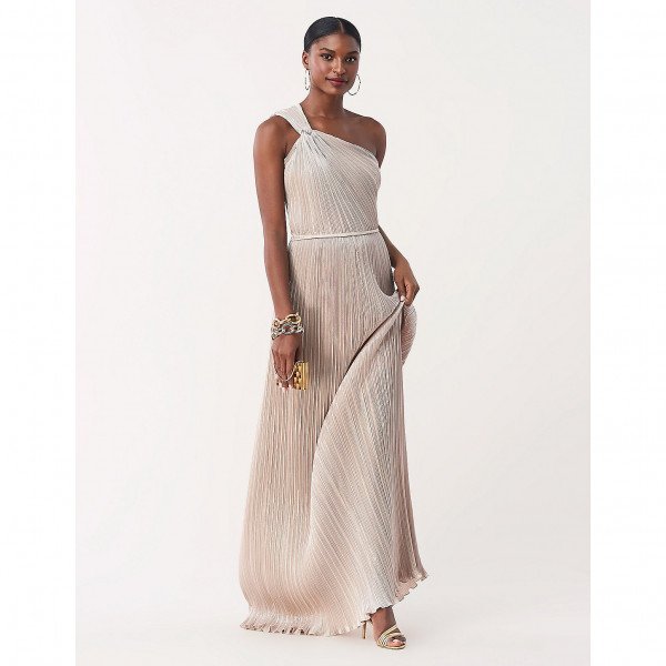 Diane von Furstenberg Lucielle Chiffon One-Shoulder Gown