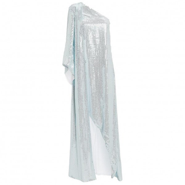 Halpern Asymmetric Sequin Dress