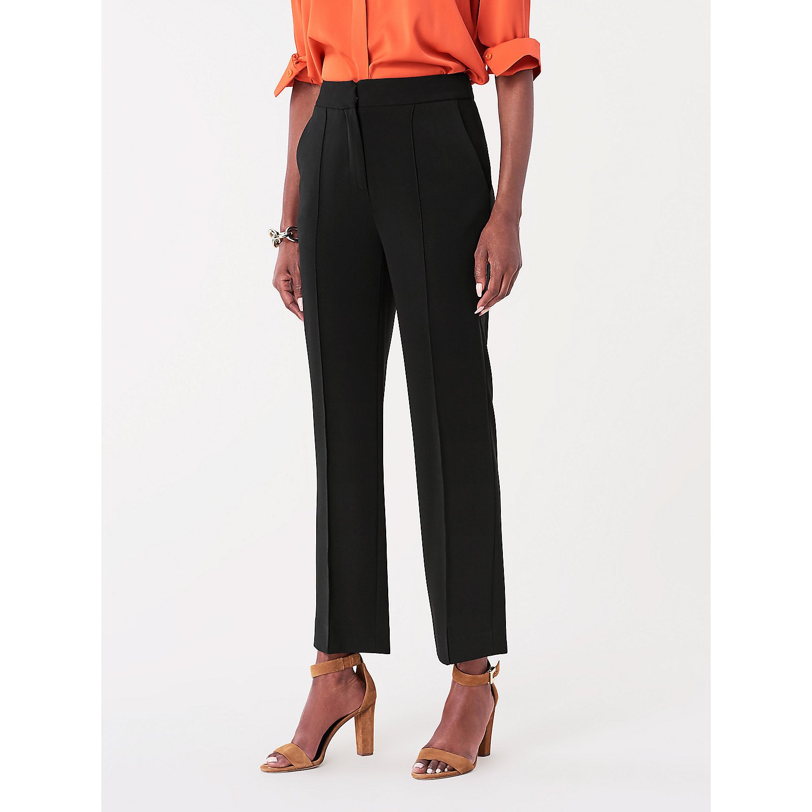 Diane von Furstenberg Jocelyn Stretch-Crepe Cropped Trousers