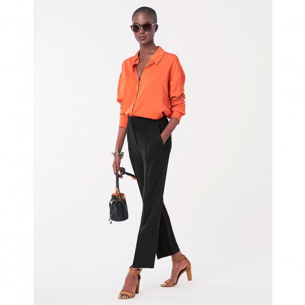 Diane von Furstenberg Jocelyn Stretch-Crepe Cropped Trousers