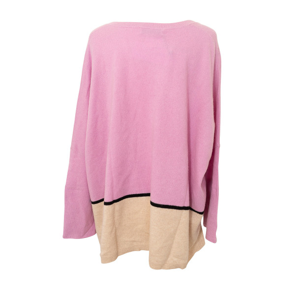 Amanda Wakeley Colour Block Cashmere V-Neck Sweater