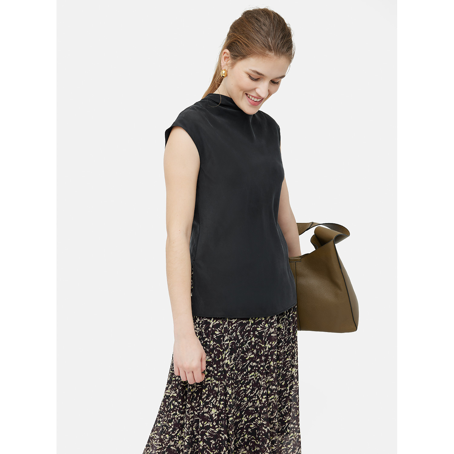 Rent Buy Jigsaw Silk Habotai Cowl Neck Top MY WARDROBE HQ