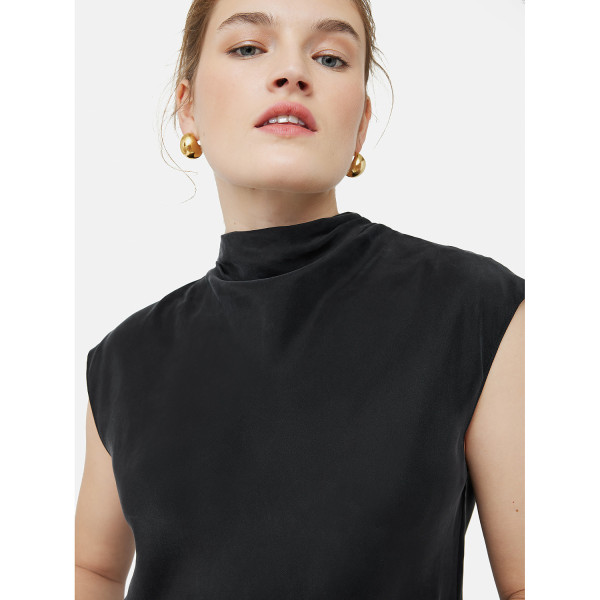 Jigsaw Silk Habotai Cowl Neck Top