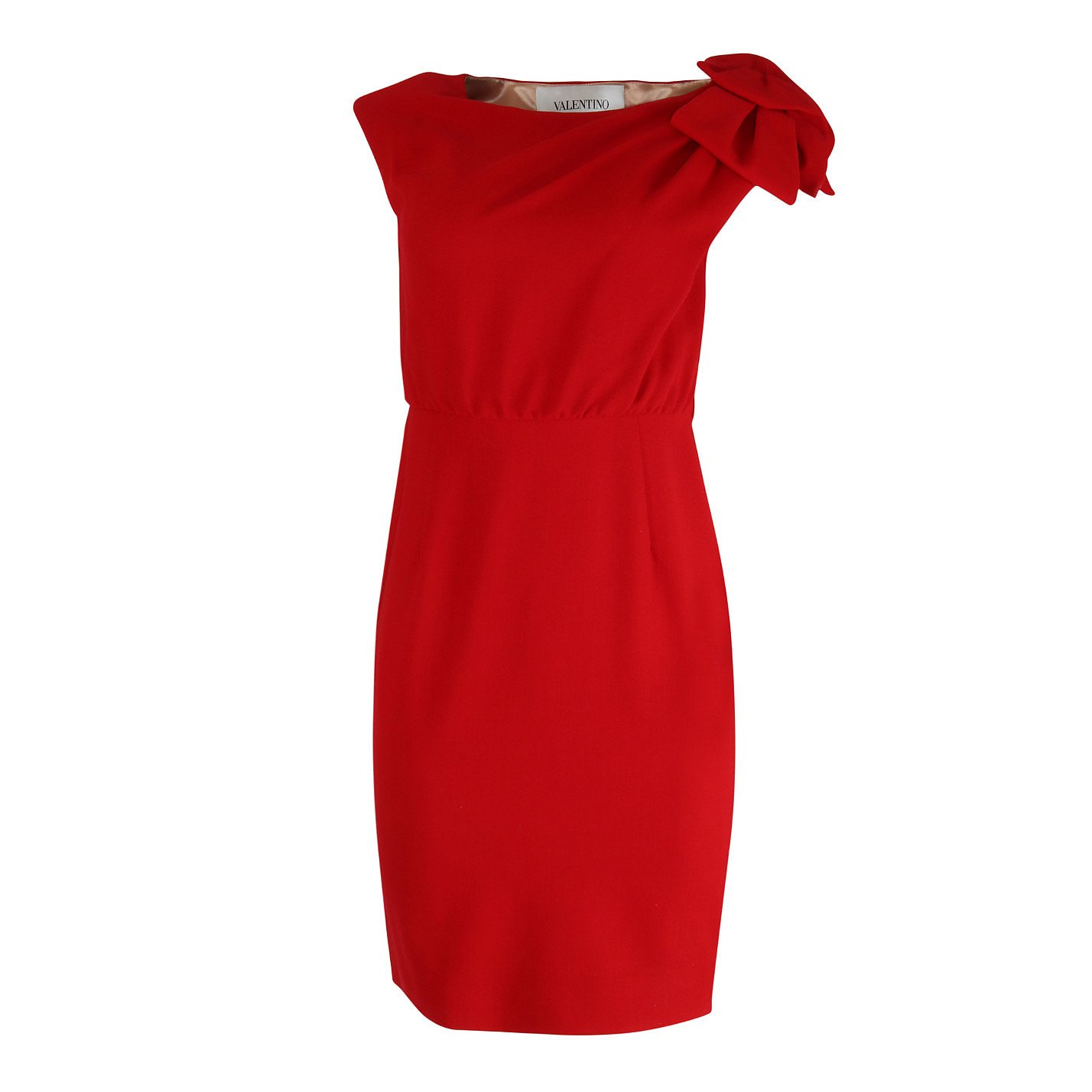 Valentino Wool Dress With Bow Shoulder Detail