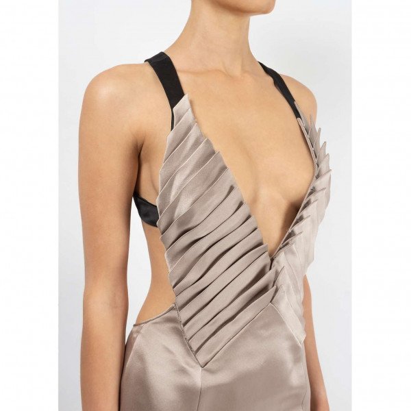 Armani Panelled Satin Dress