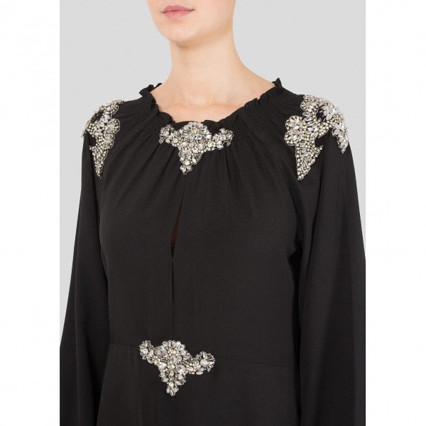 Dodo Bar Or Marisa Crystal Embellished Stretch-Crepe Dress