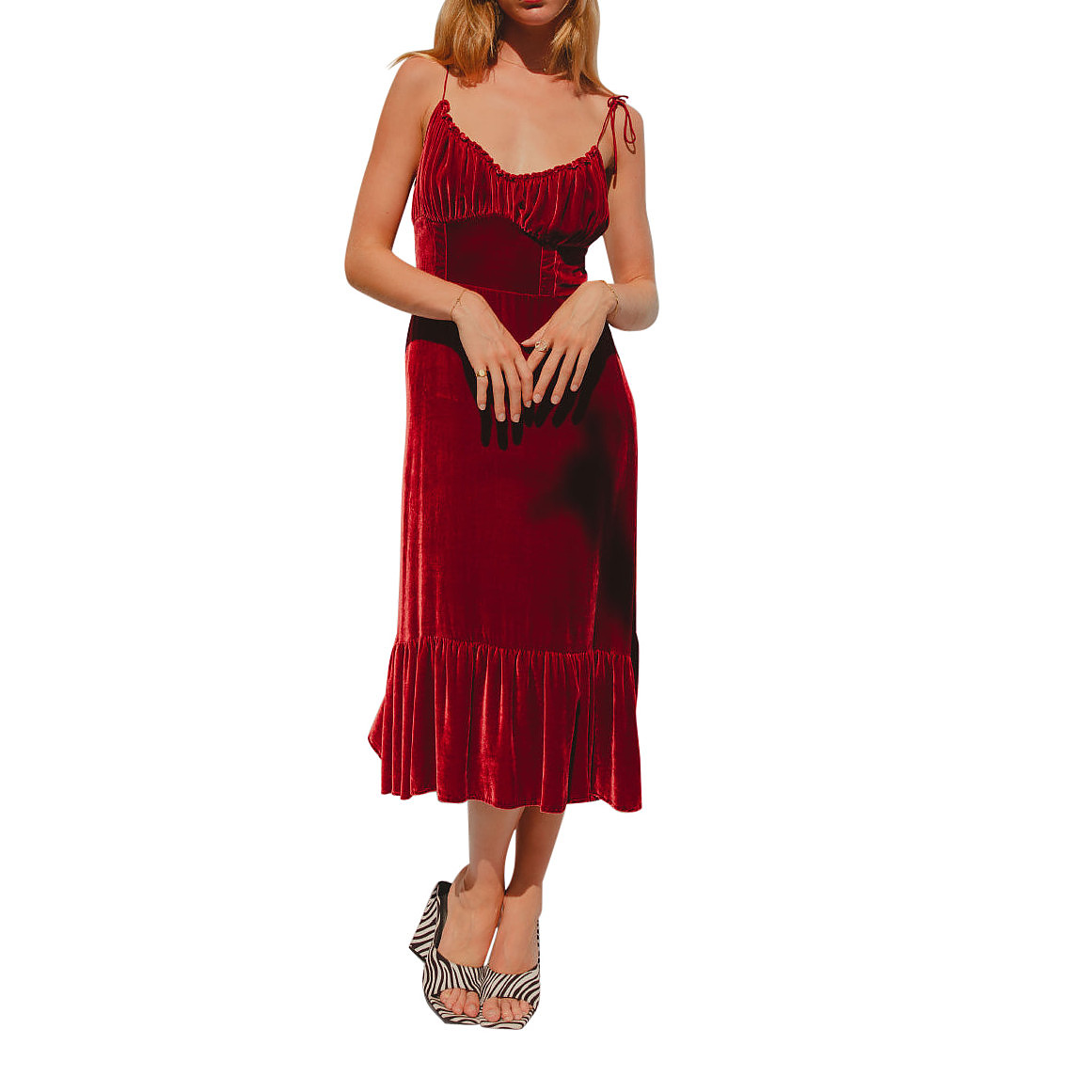Reformation Red-hot Poker Dress
