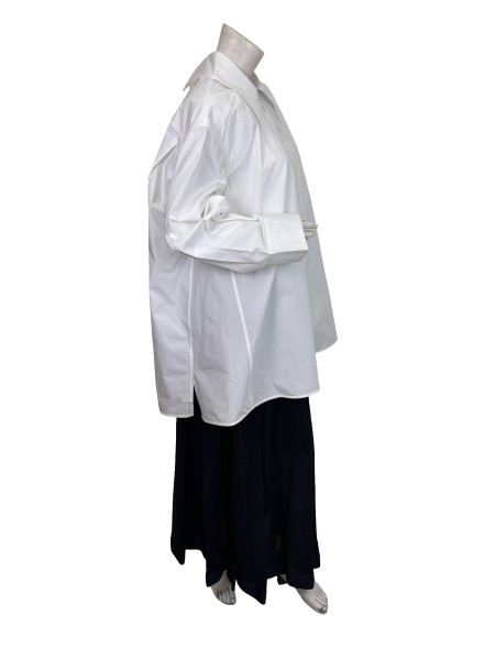 Jil Sander Oversized White Cotton Shirt Dress