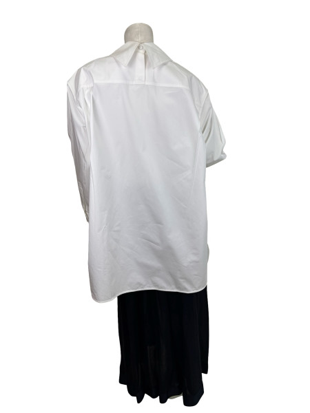 Jil Sander Oversized White Cotton Shirt Dress