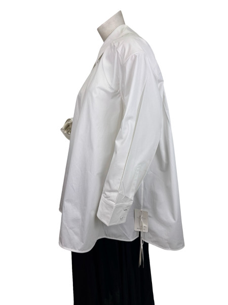 Jil Sander Oversized White Cotton Shirt Dress