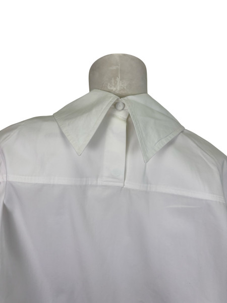 Jil Sander Oversized White Cotton Shirt Dress