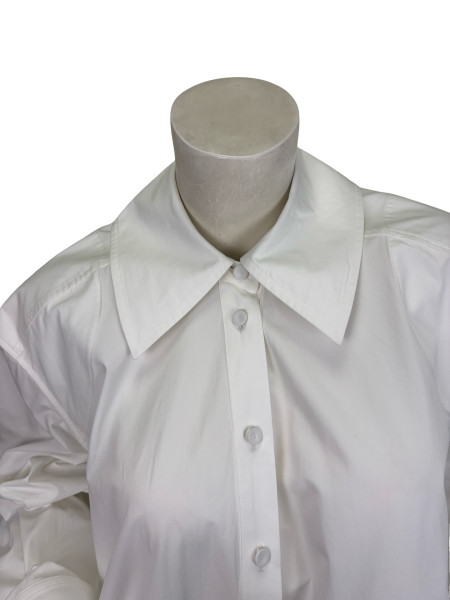 Jil Sander Oversized White Cotton Shirt Dress