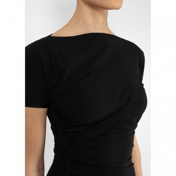 Balenciaga Ruched Silk Midi Dress