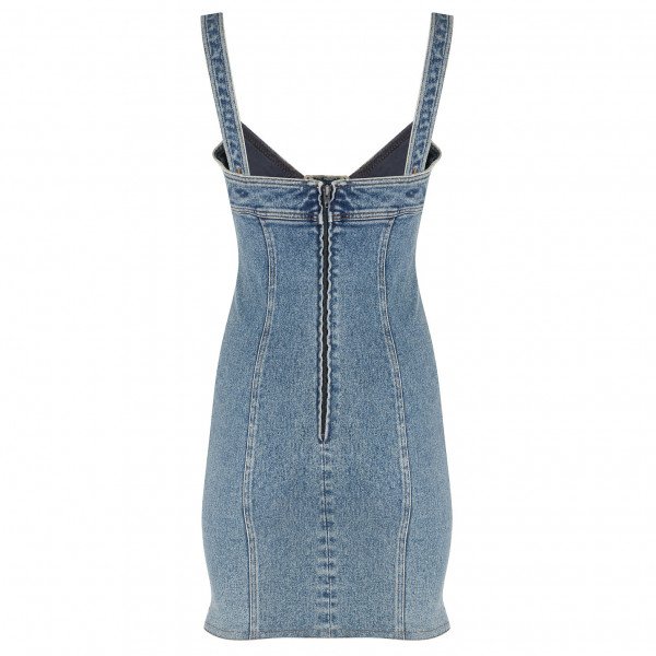 Rent Buy Fendi Denim Dress With 3D Bug Detail MY WARDROBE HQ