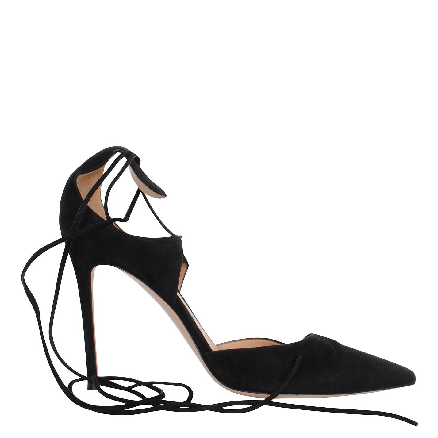 GIANVITO ROSSI Suede Ankle-Wrap Pumps