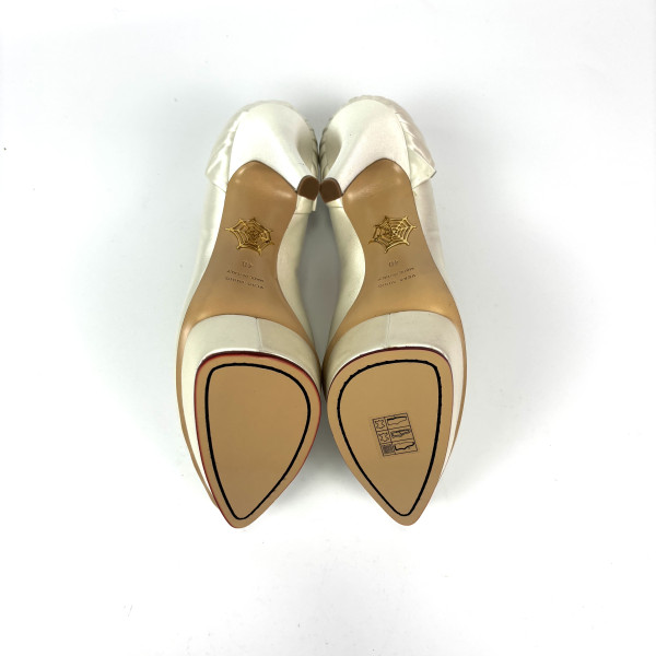 Charlotte Olympia Pearl Satin Blake Pleated Pumps