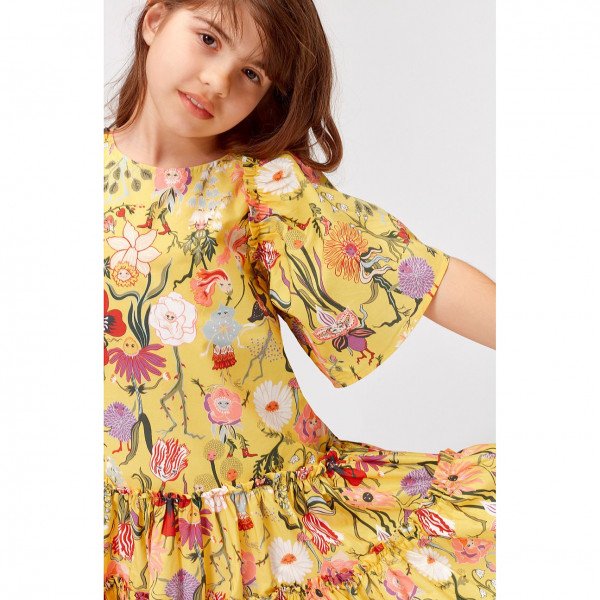 Molo Kids Cat Dress in Dancing Flowers