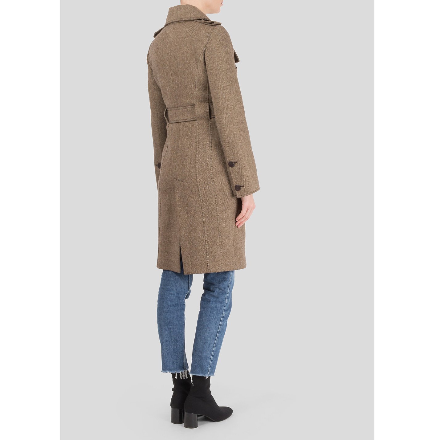 Patrizia Pepe Double Breasted Wool-Blend Coat