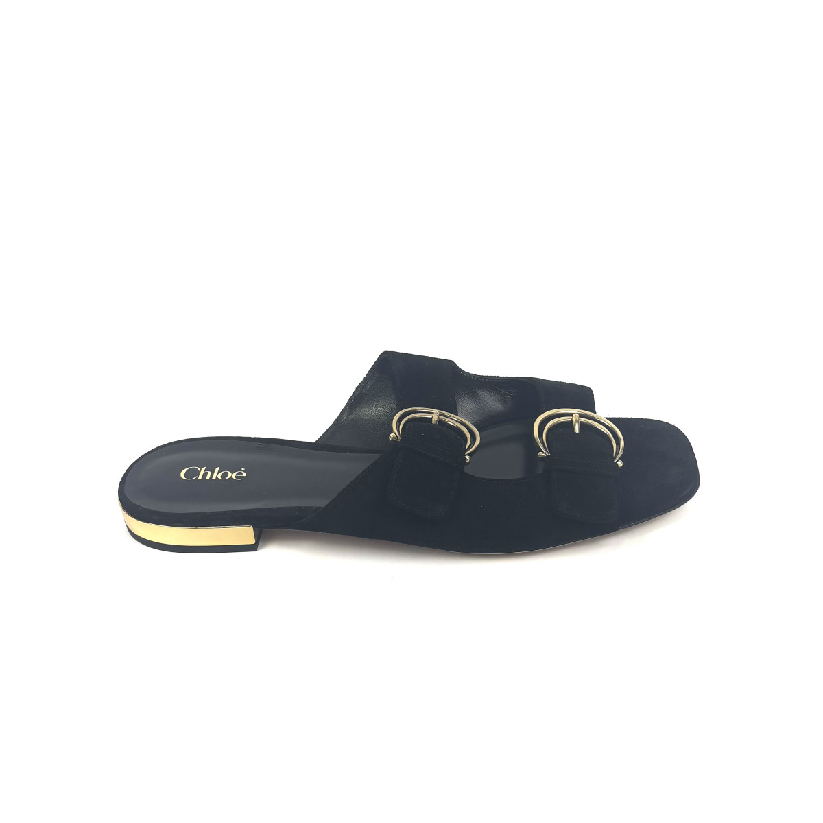 Chloé Alizè flat sandals in Black