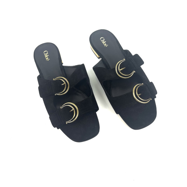 Chloé Alizè flat sandals in Black