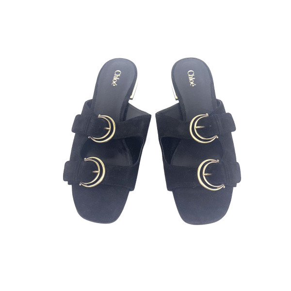 Chloé Alizè flat sandals in Black