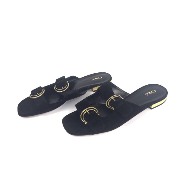 Chloé Alizè flat sandals in Black