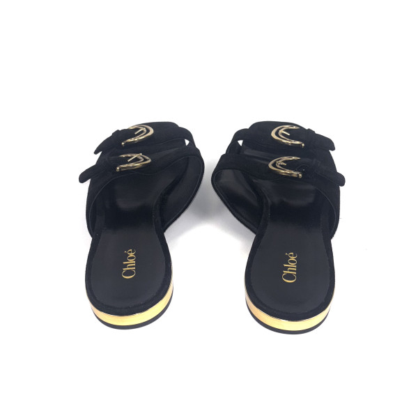 Chloé Alizè flat sandals in Black