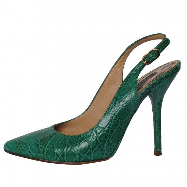 DOLCE & GABBANA Embossed Slingback Pumps