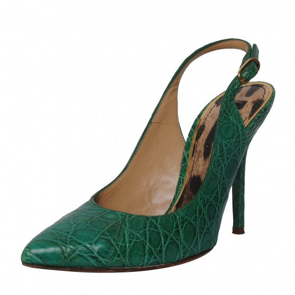 DOLCE & GABBANA Embossed Slingback Pumps