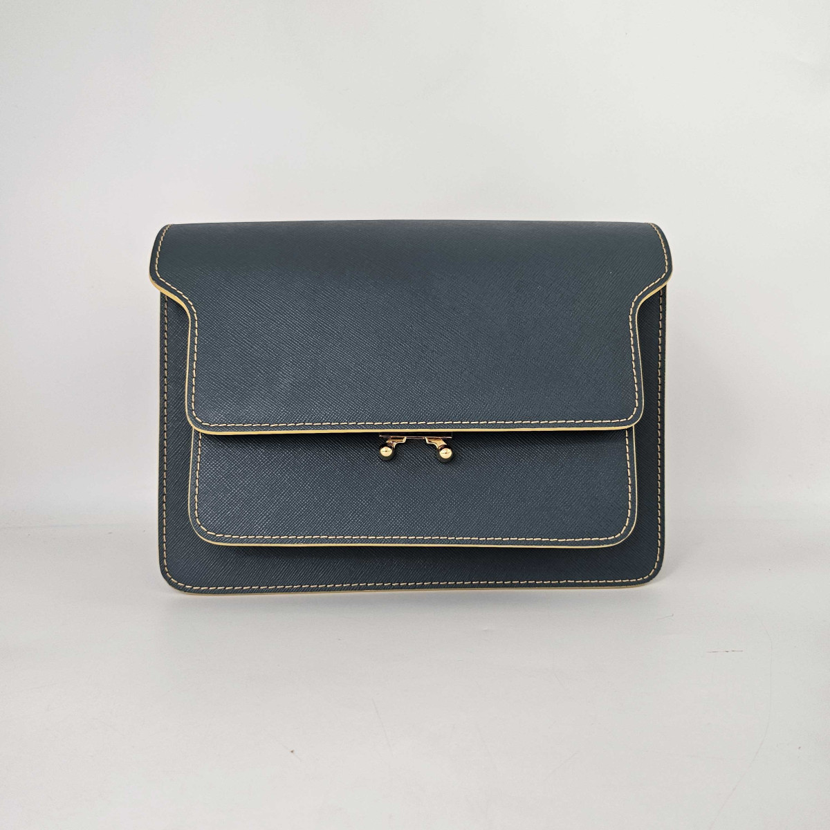 Marni Trunk Shoulder Bag in Oil Blue