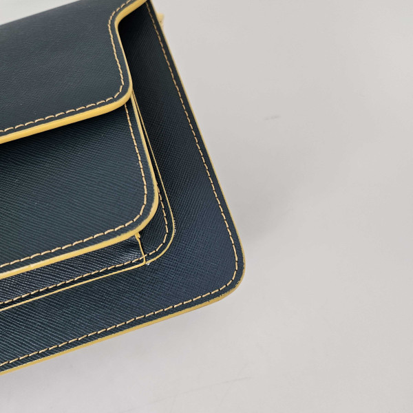 Marni Trunk Shoulder Bag in Oil Blue