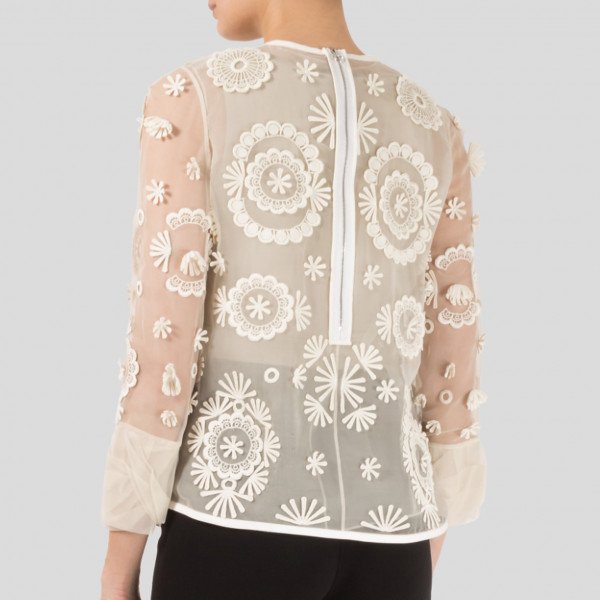 Chloé Sheer Embroidered Blouse