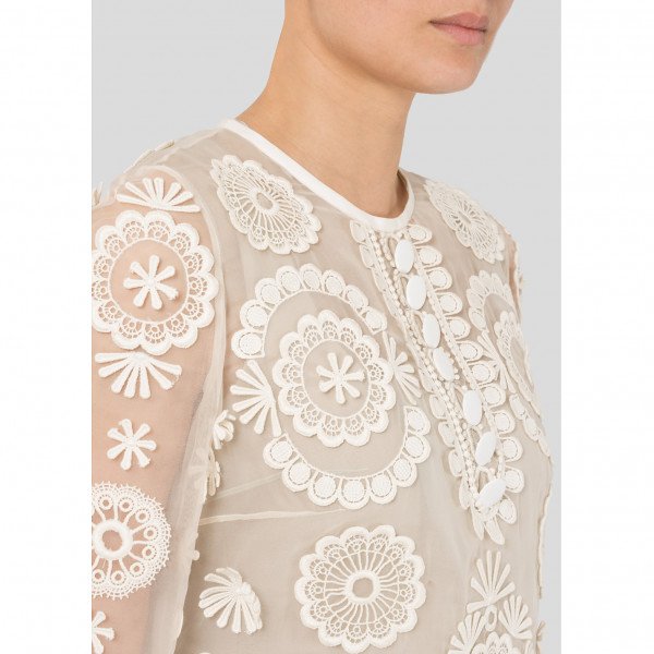Chloé Sheer Embroidered Blouse