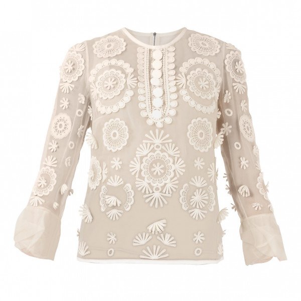 Chloé Sheer Embroidered Blouse