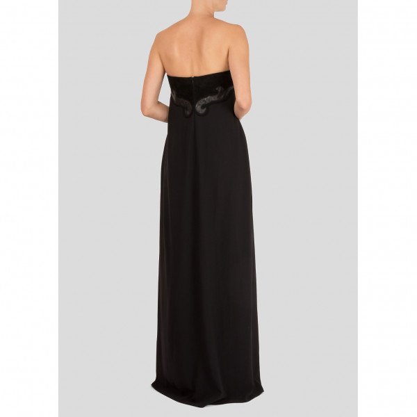 Ralph Lauren Strapless Suede-Detail Jumpsuit